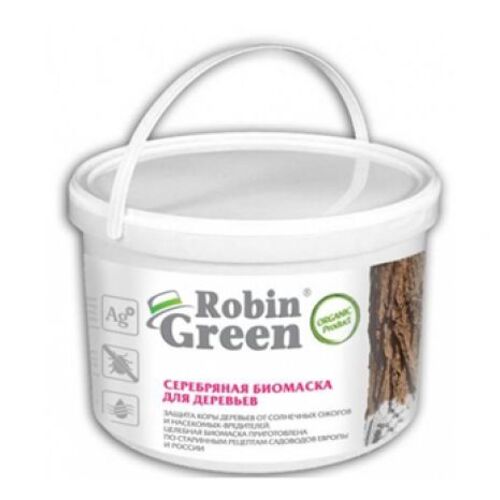 Сад. побелка Серебряная биомаска Robin Green, ведро 3,5 кг